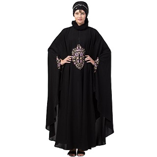 Black Irani Kaftan with embroidery work